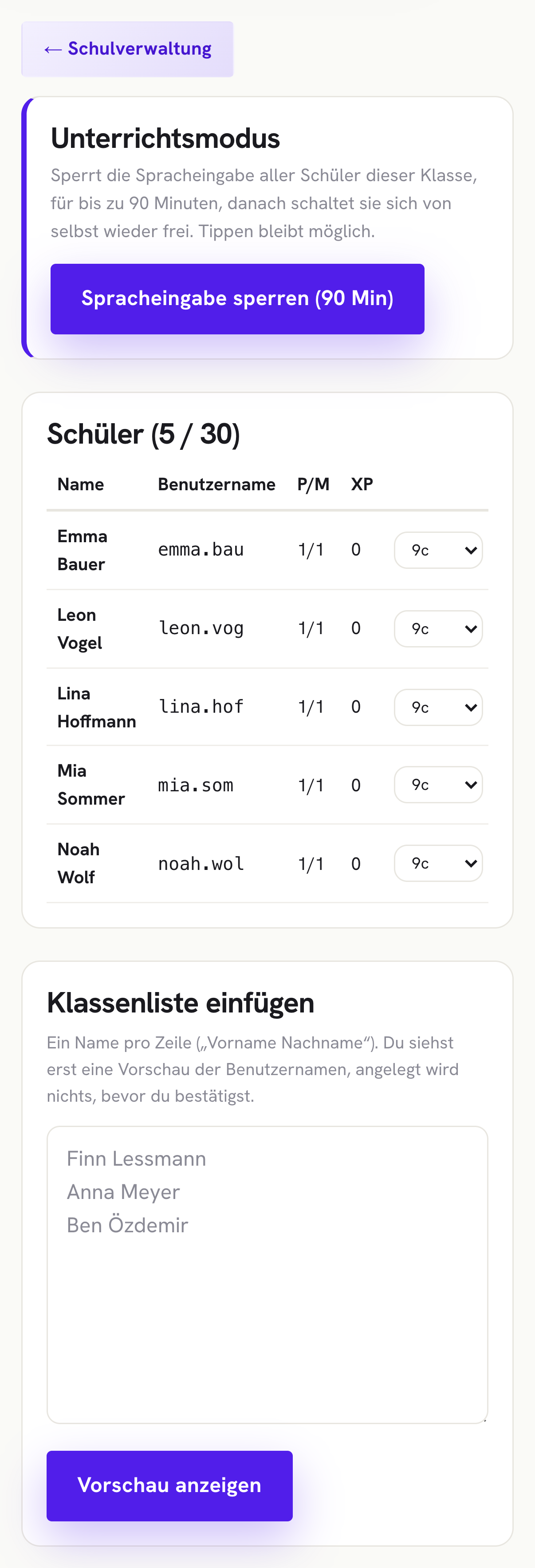 Dieselben Funktionen, für kleine Bildschirme optimiert.